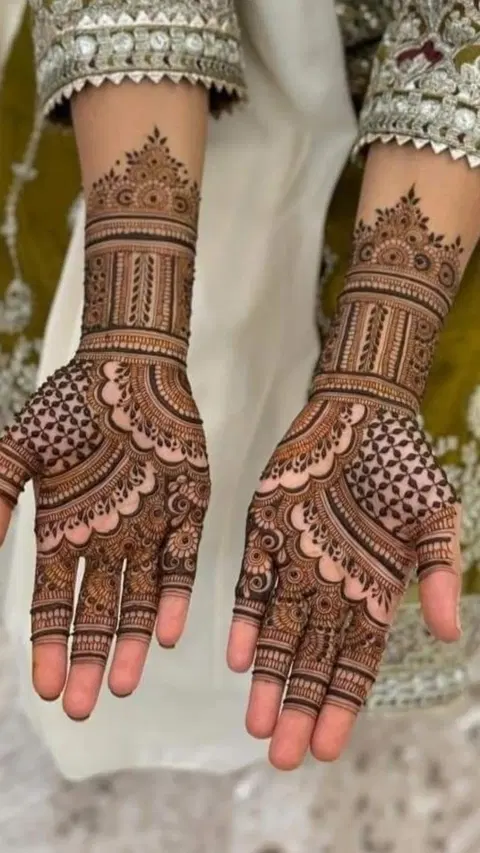 bridal simple arm mehndi design