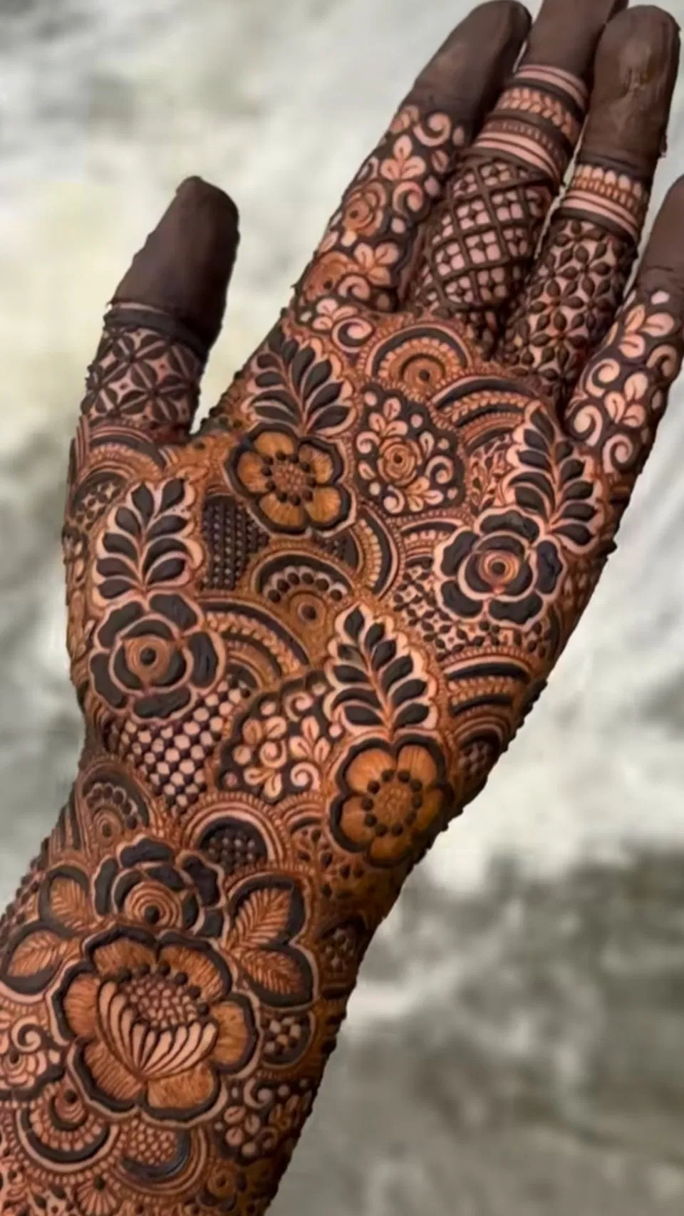 Heavy Dubai Stylish Back Hand Mehndi Design