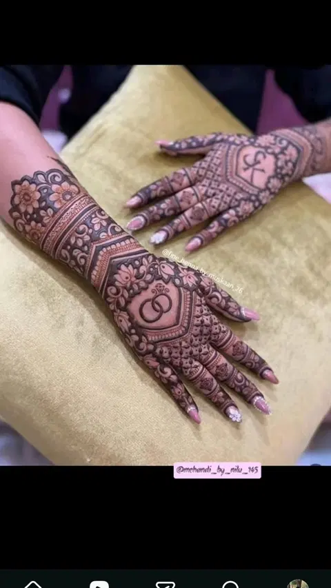 bridal simple back hand mehndi design