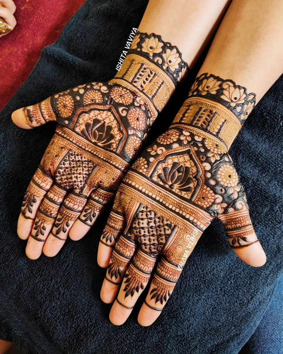 Bridal Finger Mehndi Design for Engagement (2)