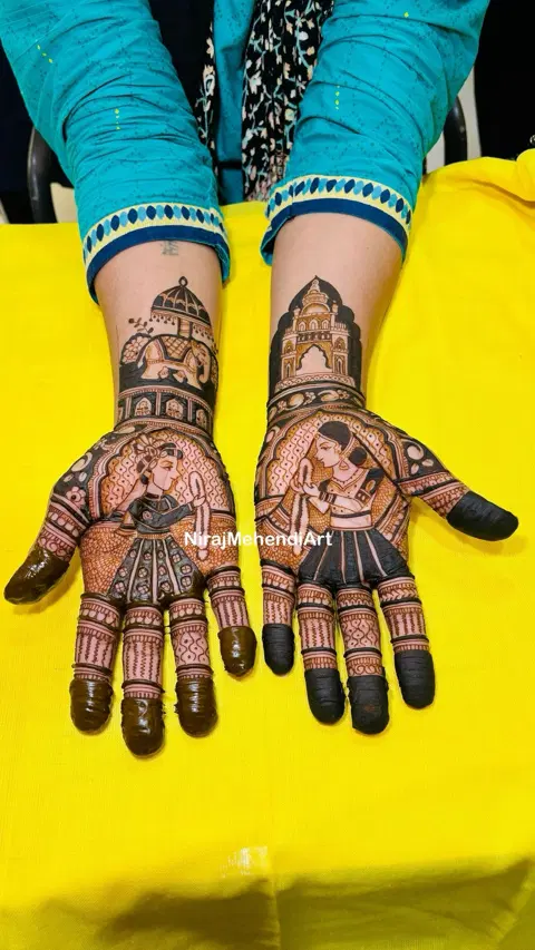 bridal figure full hand mehndi design