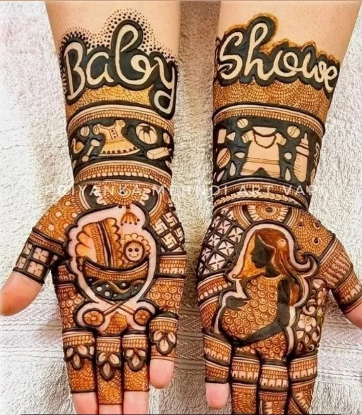 Full Hand Mehndi Design with Figures
