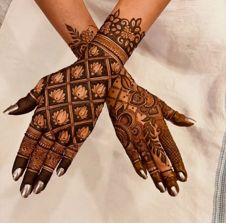 Bridal Back Hand Mehndi Design