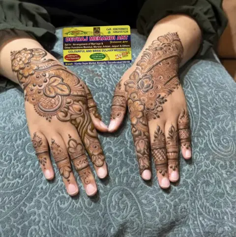 arabic bridal back hand mehndi design