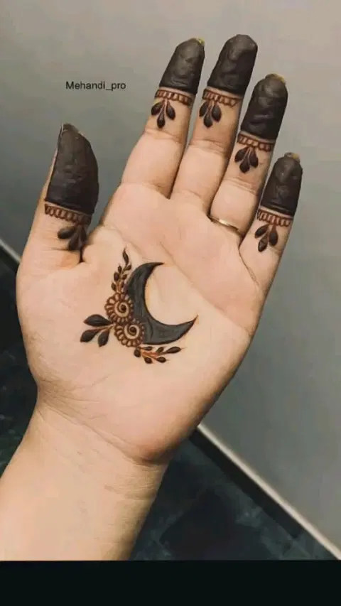 arabic minimal jaal front hand mehndi design