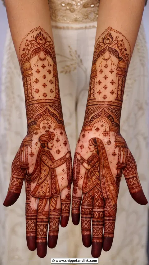 bridal figure full hand mehndi design