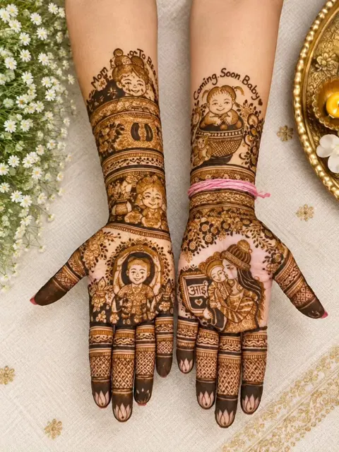 figure back hand mehndi design