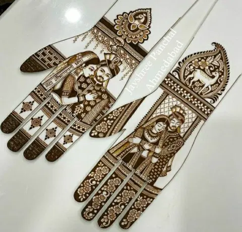 bridal deity mehndi design