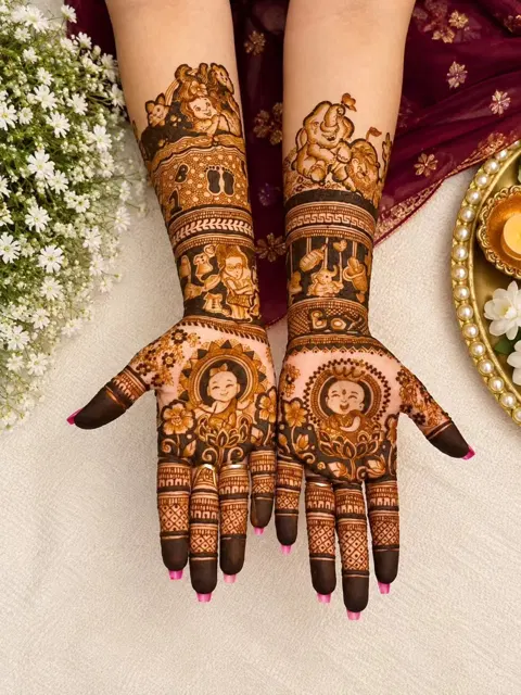 figure mehndi design