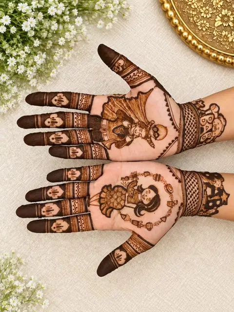 figure mehndi design