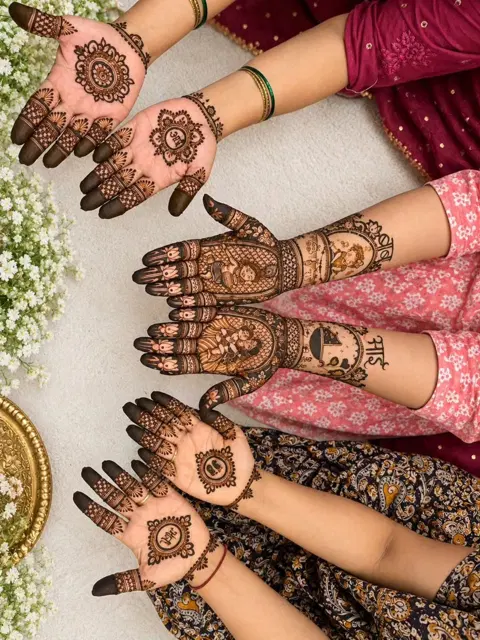 arabic circle back hand mehndi design