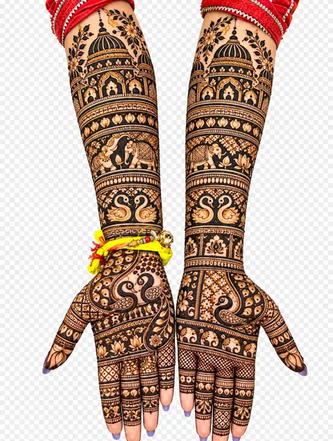 bridal figure full hand mehndi design
