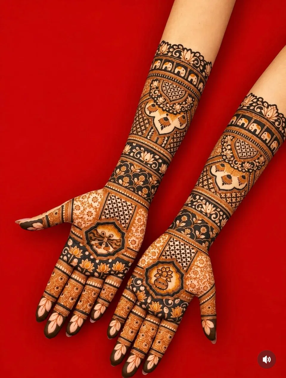 Bridal Front Hand Mehndi Design with Figures and Hearts (3)
