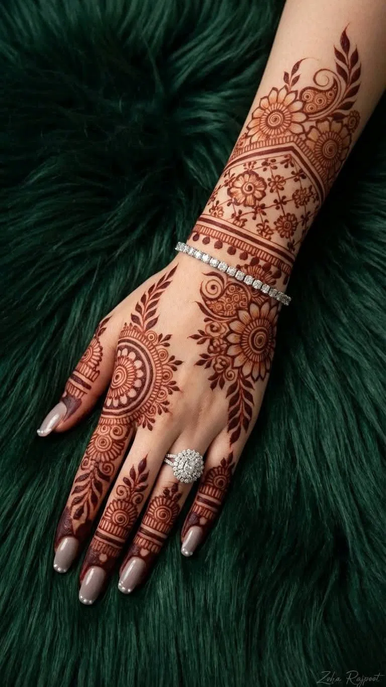 Royal Stylish Arm Mehndi Design