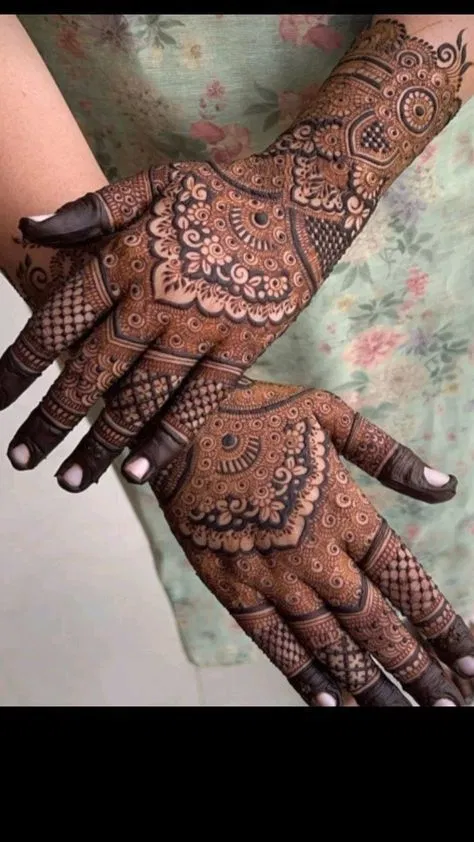 Bridal Royal Arm Mehndi Design with Figures