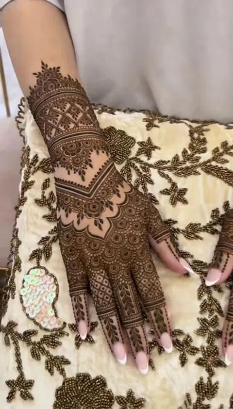 bridal royal jaal arm mehndi design