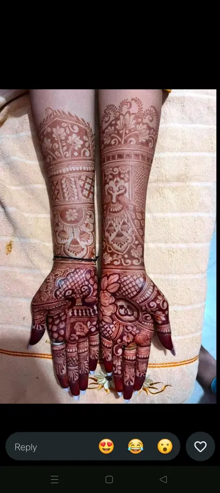 indian figure full hand mehndi design