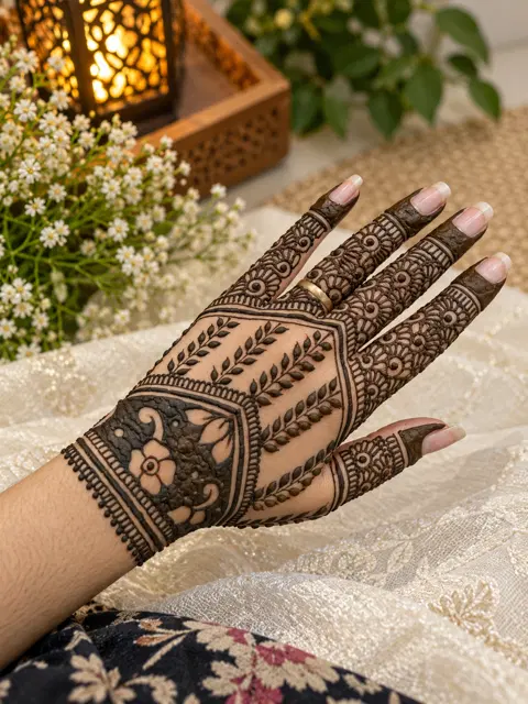 back hand mehndi design