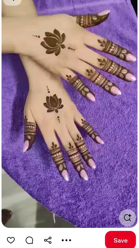 aesthetic simple circle back hand mehndi design
