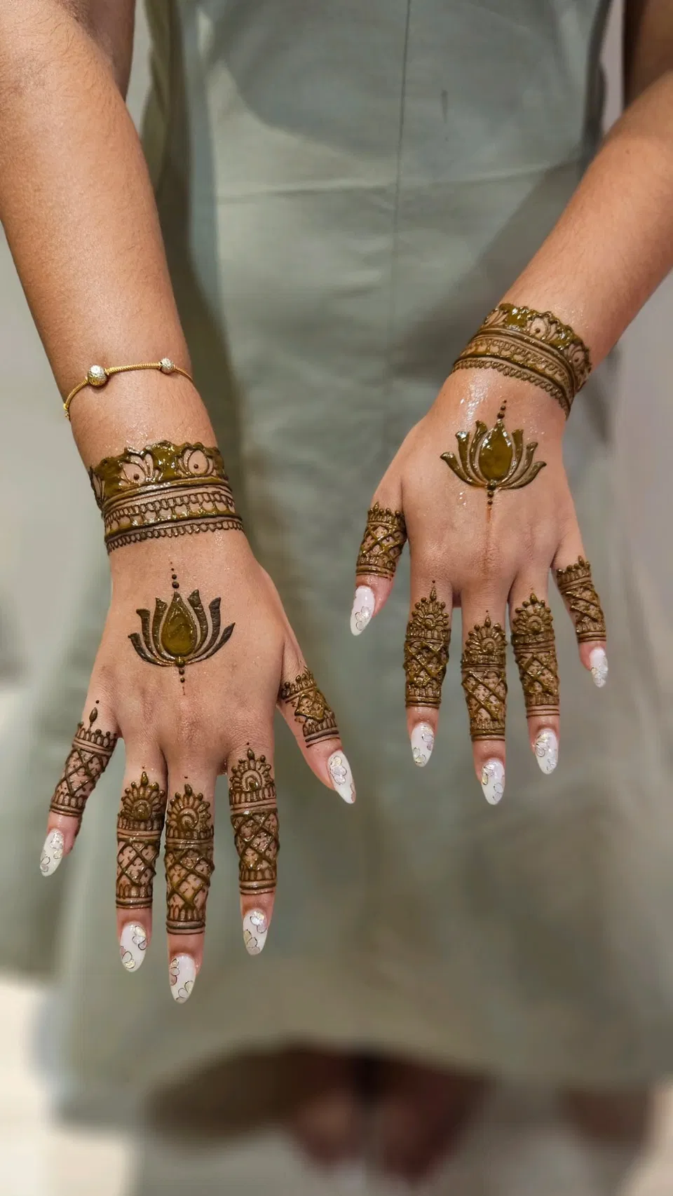 Aesthetic Royal Back Hand Mehndi Design with Flowers, Jaal and Lotus (4)