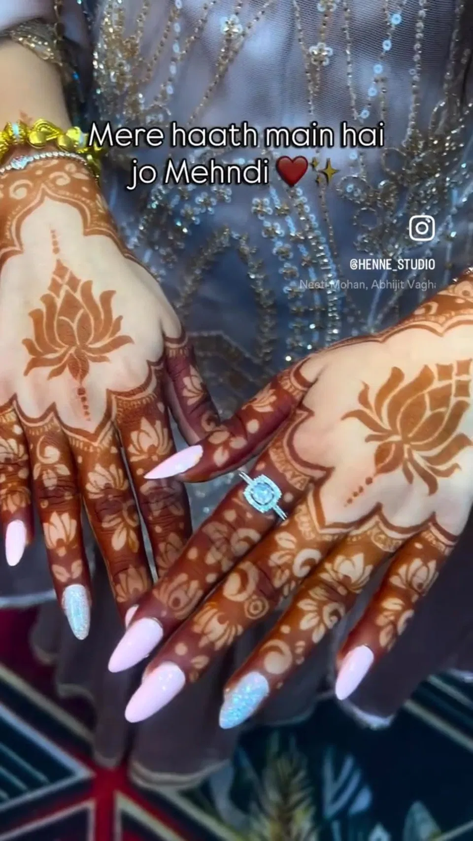 Arabic Bridal Back Hand Mehndi Design with Flowers and Lotus (4)
