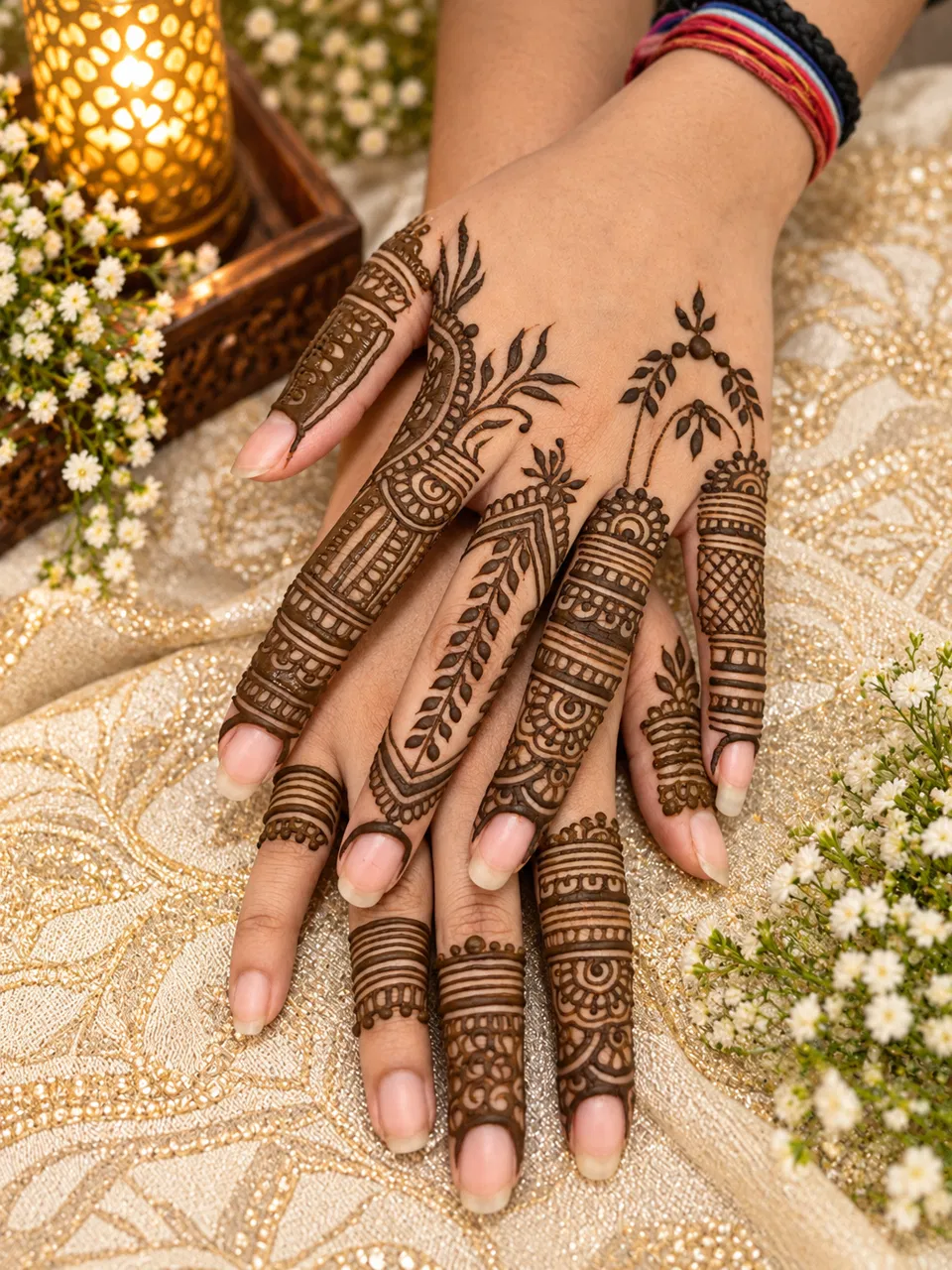 Arabic Finger Mehndi Design