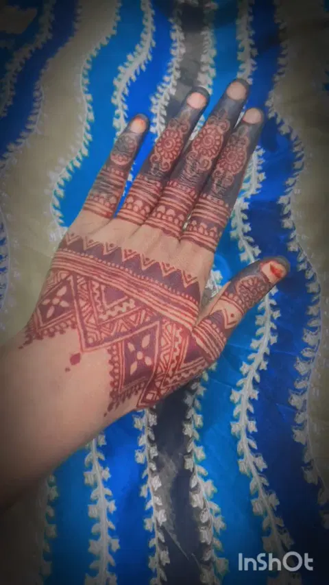 aesthetic back hand mehndi design
