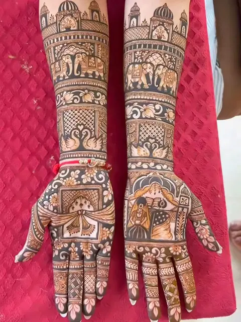bridal figure full hand mehndi design