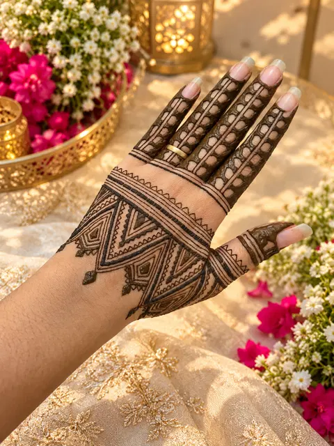 back hand mehndi design