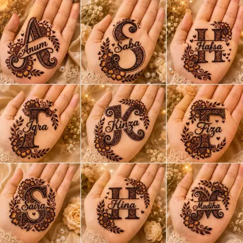 simple circle back hand mehndi design