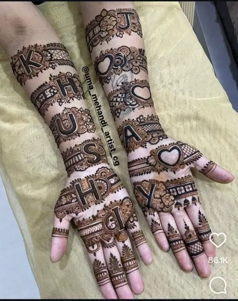 arabic bridal figure front hand mehndi design