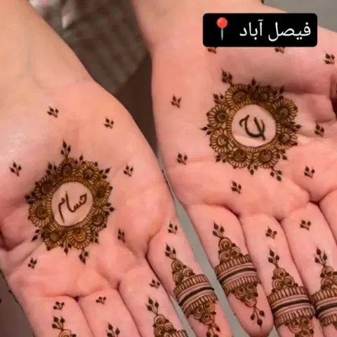 arabic circle finger mehndi design