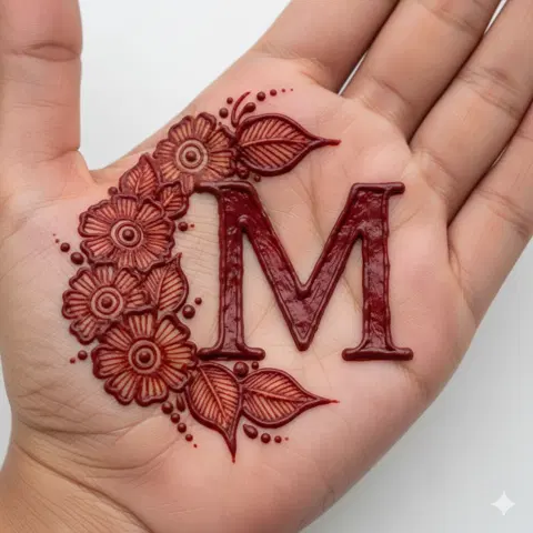 bridal stylish flower front hand mehndi design