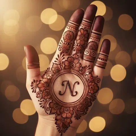 bridal circle full hand mehndi design