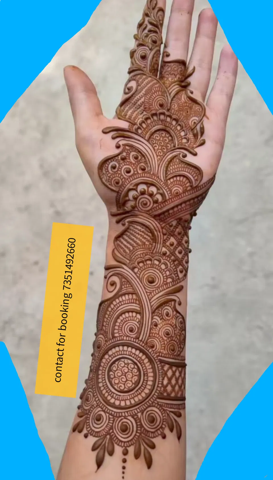 Arabic Full Hand Mehndi Design