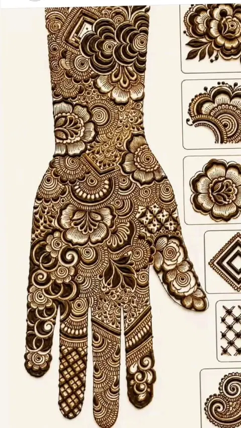 arabic bridal finger mehndi design