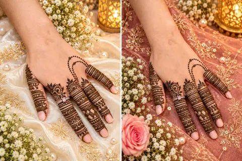 simple back hand mehndi design