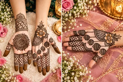arabic figure front hand mehndi design