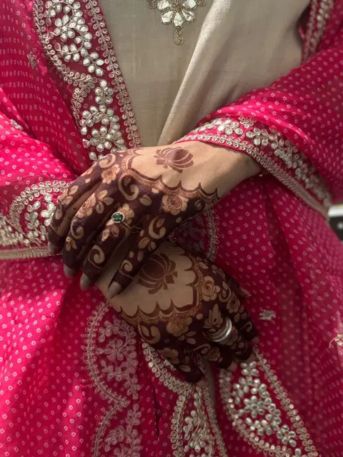 aesthetic pakistani deity back hand mehndi design