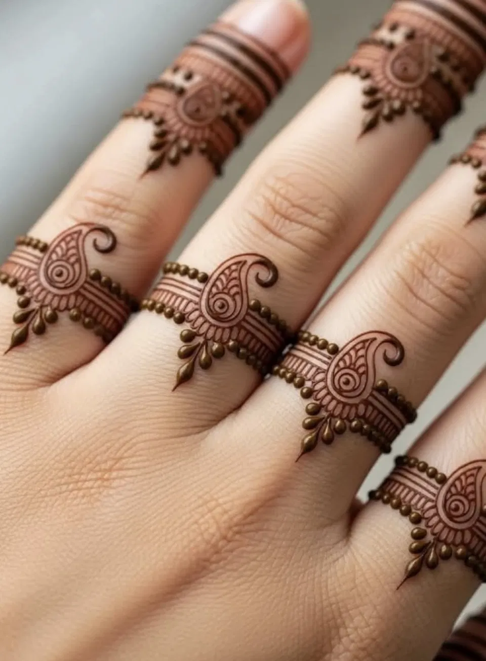 Aesthetic Royal Finger Mehndi Design with Jaal