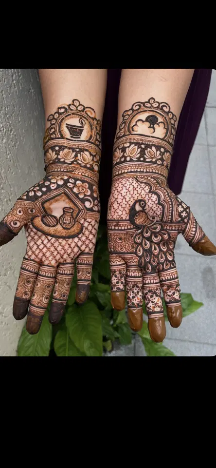 peacock mehndi design
