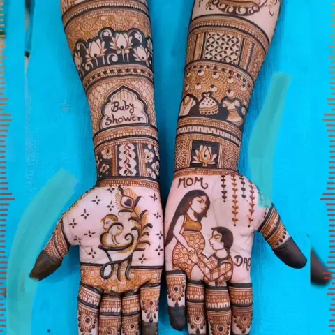 figure front hand mehndi design
