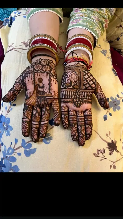 stylish figure front hand mehndi design