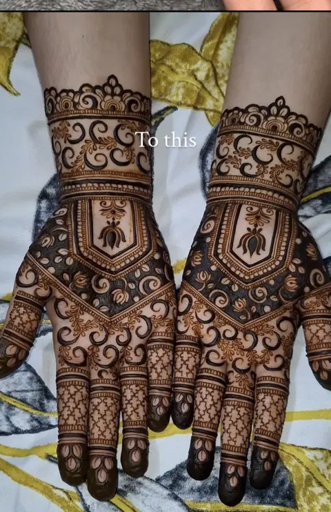 figure finger mehndi design