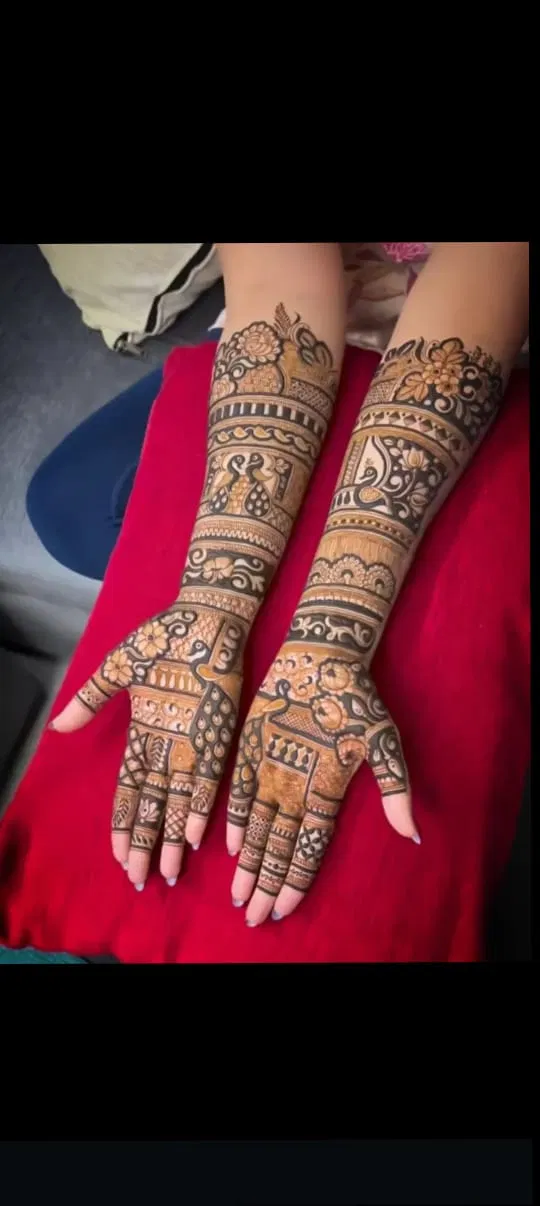 Bridal Full Hand Mehndi Design with Figures (7)