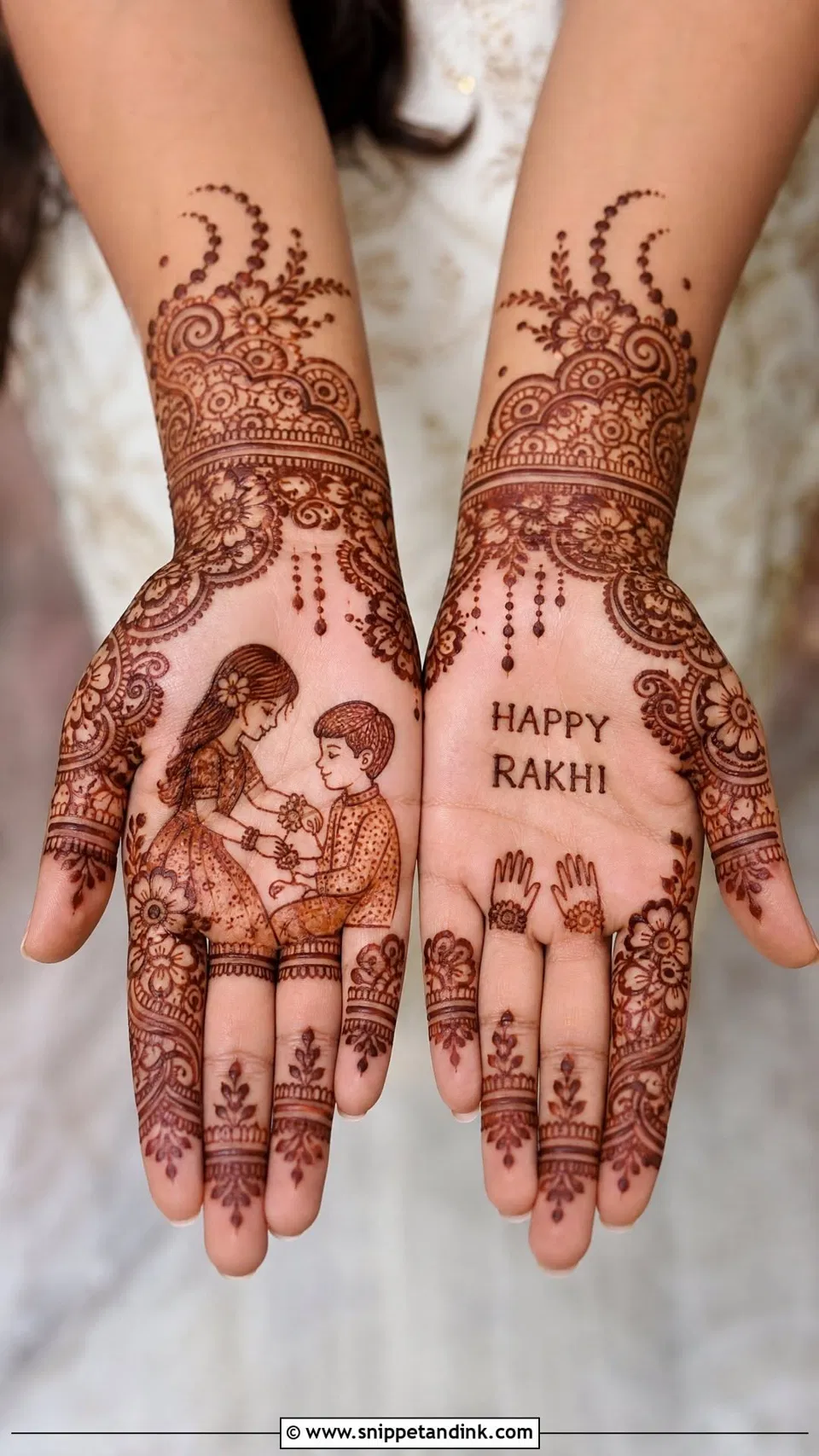 Arabic Bridal Front Hand Mehndi Design with Figures for Diwali (3)