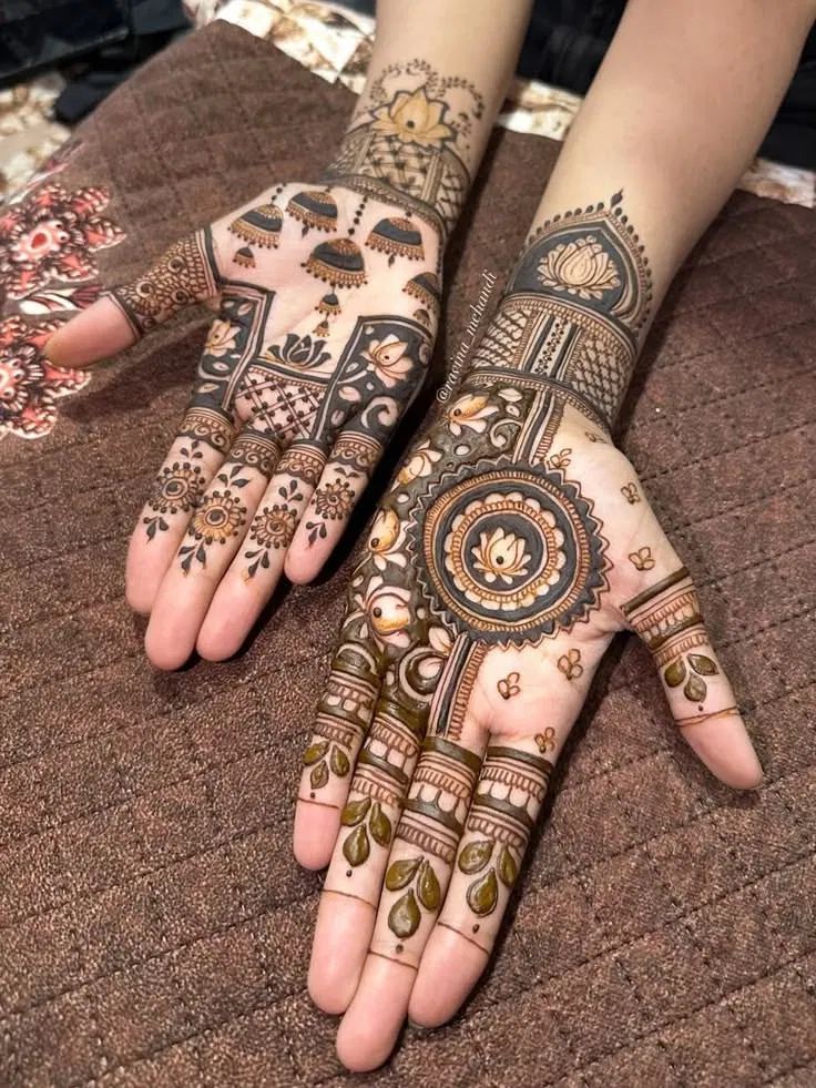 Arabic Bridal Front Hand Mehndi Design for Diwali (2)