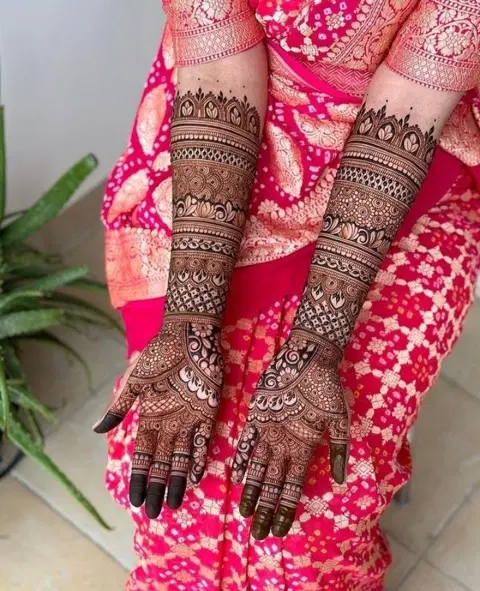 bridal indian full hand mehndi design