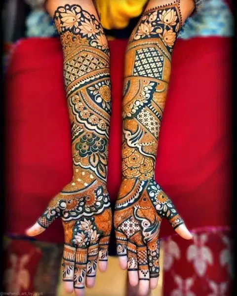 bridal figure full hand mehndi design