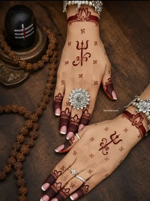 arabic simple jaal mehndi design